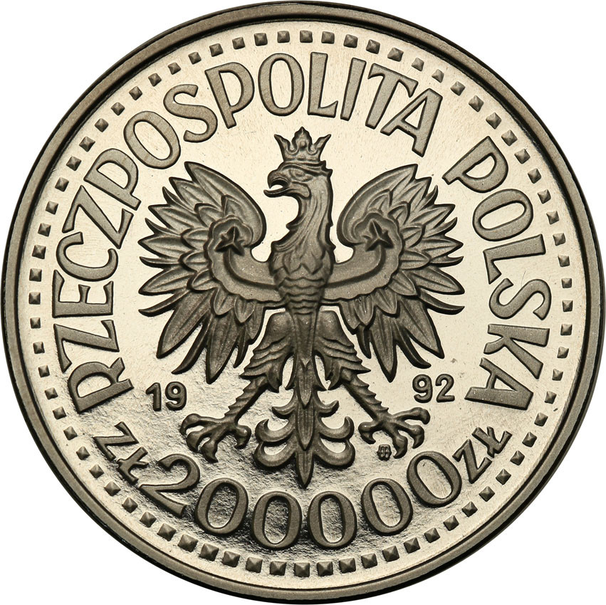 III RP. PRÓBA Nikiel 200.000 złotych 1992 Konwoje